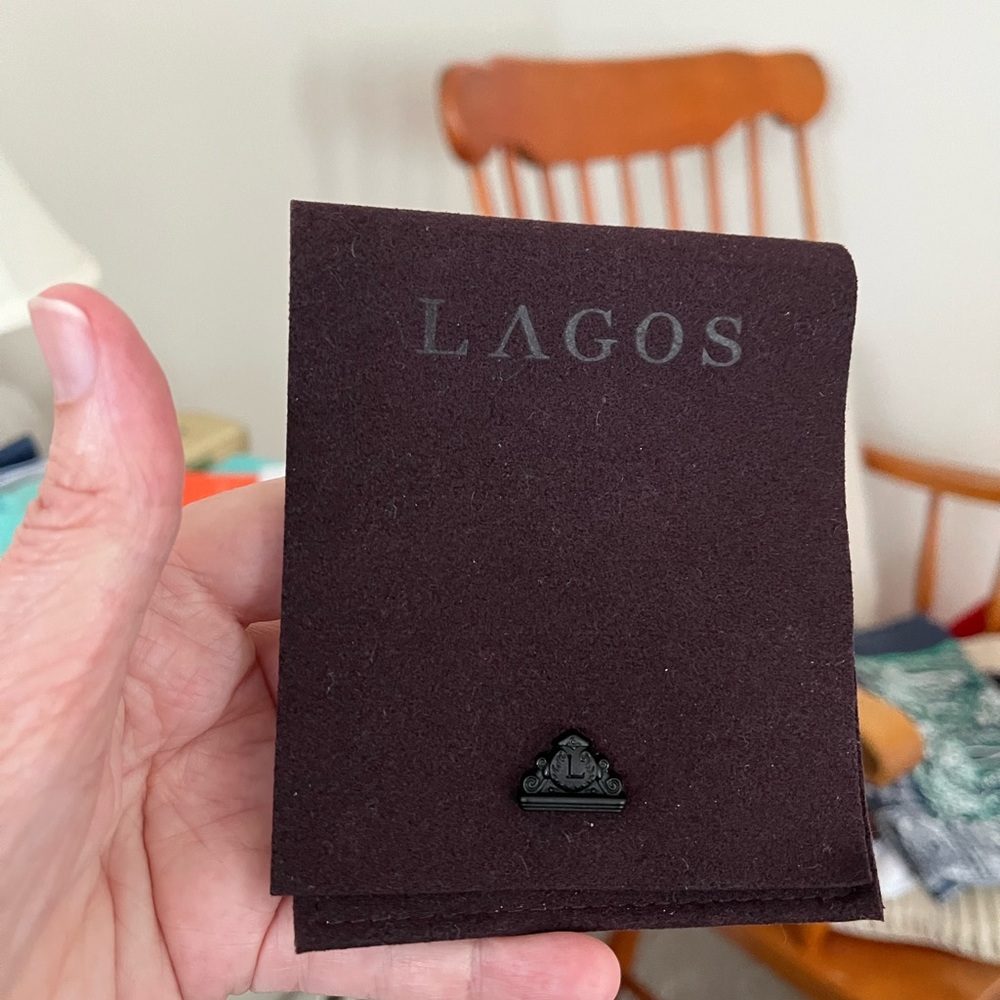LAGOS Suede Jewelry Pouch in Dark Brown